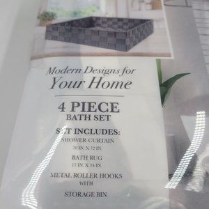 INDECOR AUBURN ALLEY Watercolor Stripe Bath Set
